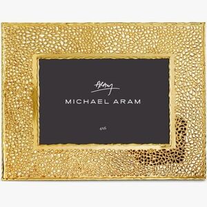 NWT Michael Aram Gold 4”x 6” Picture Frame Perforated Gooseberry (Retired)